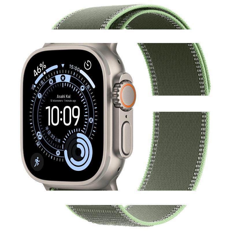 Apple Watch Ultra 10/9 Nylon Woven Velcro Trail Loop Strap