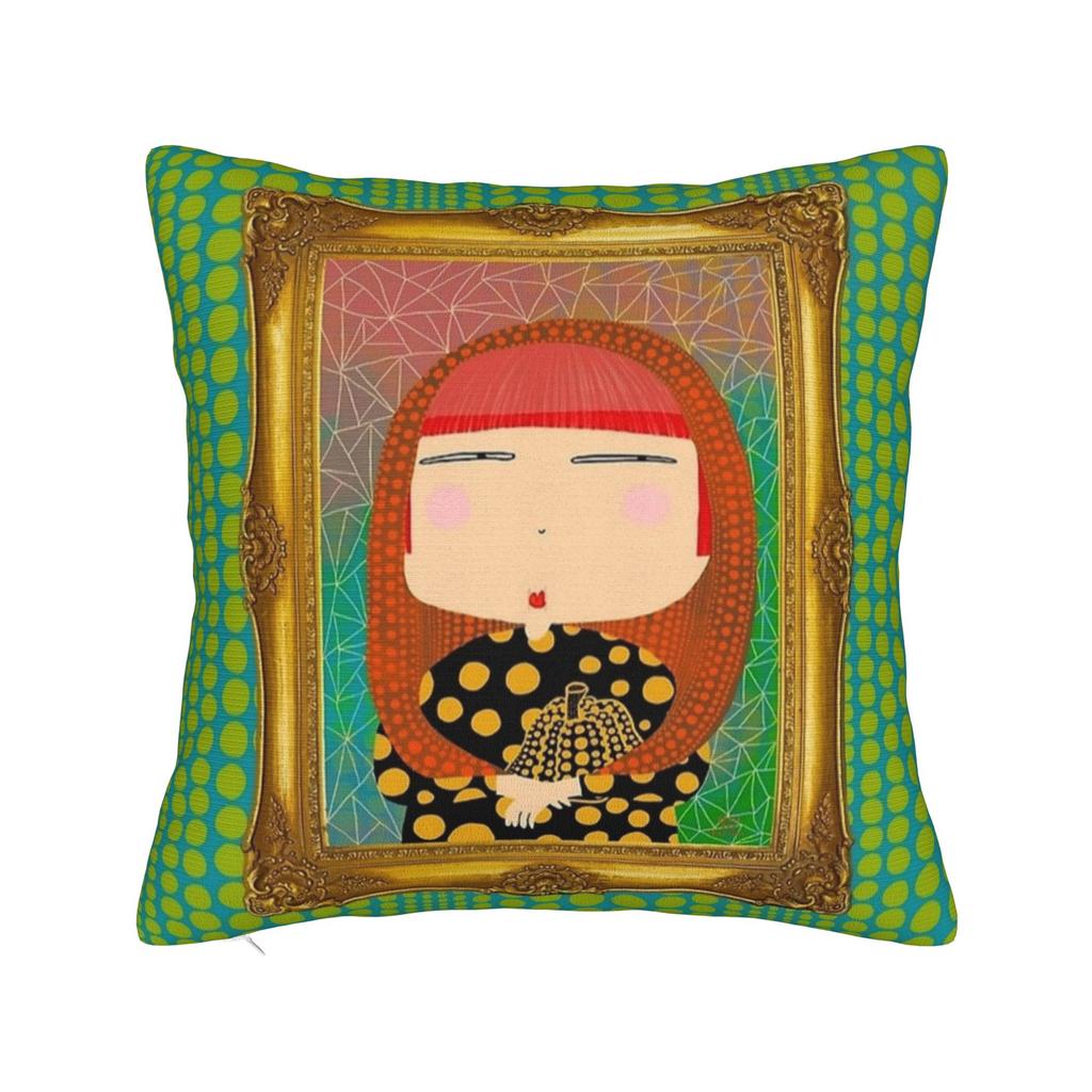 Yayoi K-Kusama Pillowcase Double-Sided Printing Polyester Cushion Cover Decor Throw Pillow Case Cover Home Square 45X45Cm