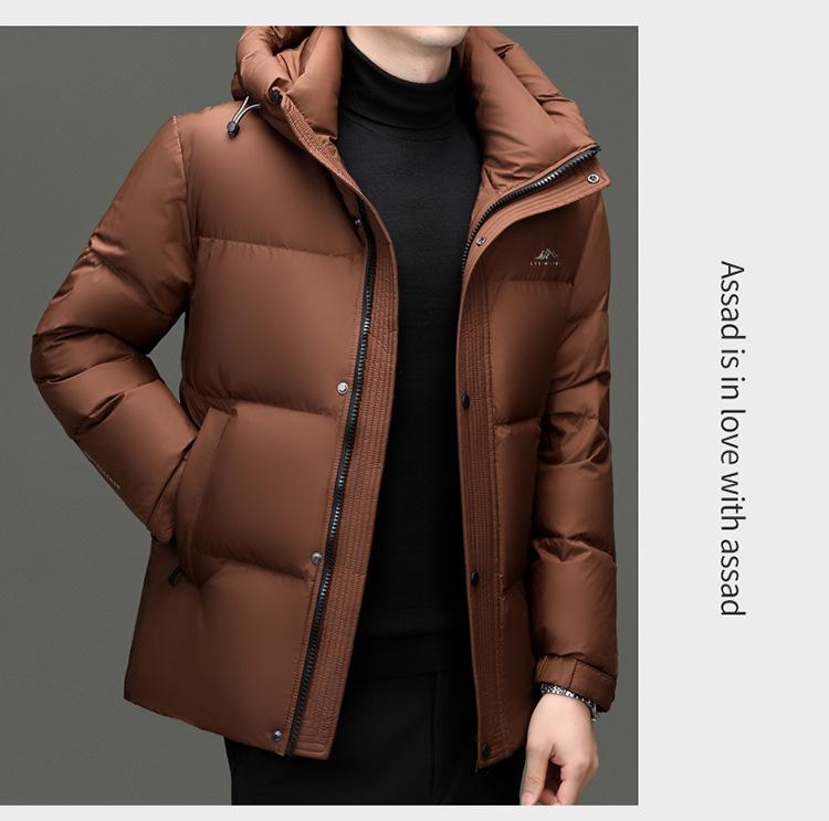 Men's Hooded Puffer Jacket 2024 Winter Fashion - Casual, Loose, Warm Down Jacket for Mid-Aged & Young Men