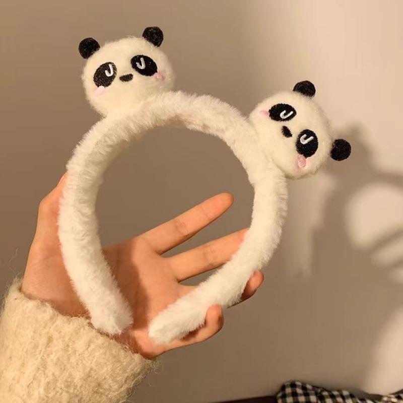 Plush Panda Hair Band Female Cute Three-dimensional Cartoon Animals Versatile Hair Accessories
