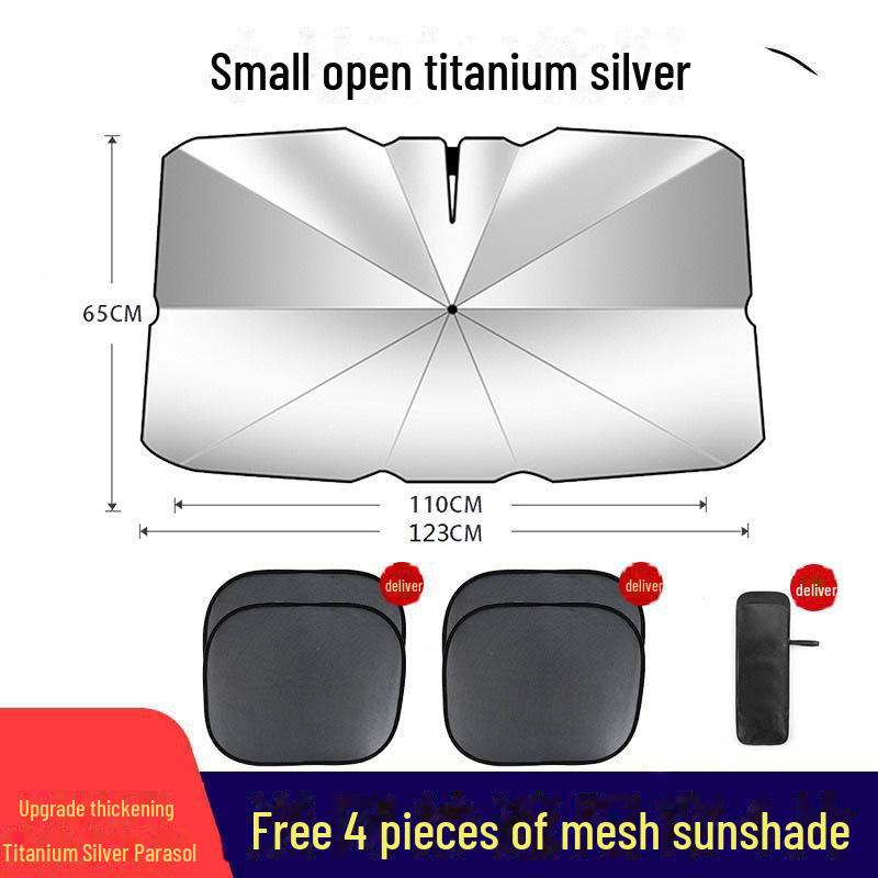 Umbrelă de soare pentru mașină - Husă termoizolatoare pliabilă pentru parbriz