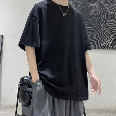 2024 männer Baumwolle Halbe Hülse Tees Männer Frauen Sommer T-Shirt Lose Kurzarm Casual Basic Shirt O Hals Solide farbe Übergröße