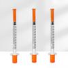 10pcs 1ml Disposable Plastic Veterinary Syringe Orange Cap Sterile Insulin Syringe With Needles For Pet Farm Animal Cat Dog Pig