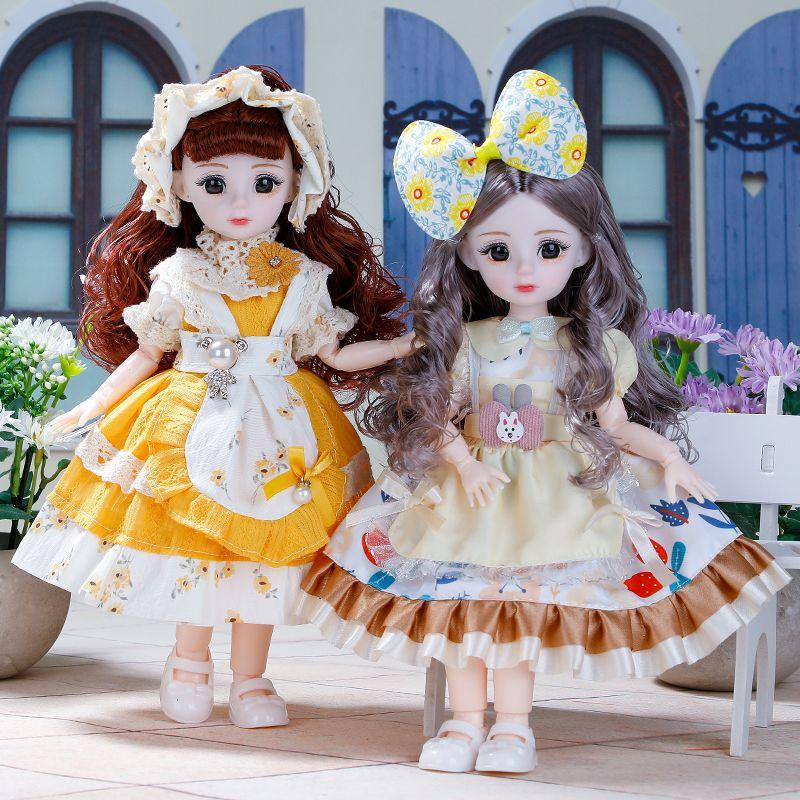 30cm Fat Doll 6 Points Bjd Princess Suit Clothes Lolita Skirt Dress Up Toy Girl Doll