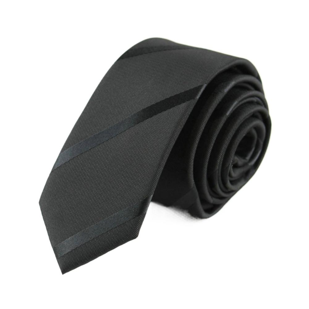 

Black Narrow Neck Ties 5CM Wedding Necktie Men Casual Business Formal Tie Male Style 3