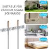 Wall Mounted Rack Space Saving Brooms Organizer Storage Solution for Bathroom