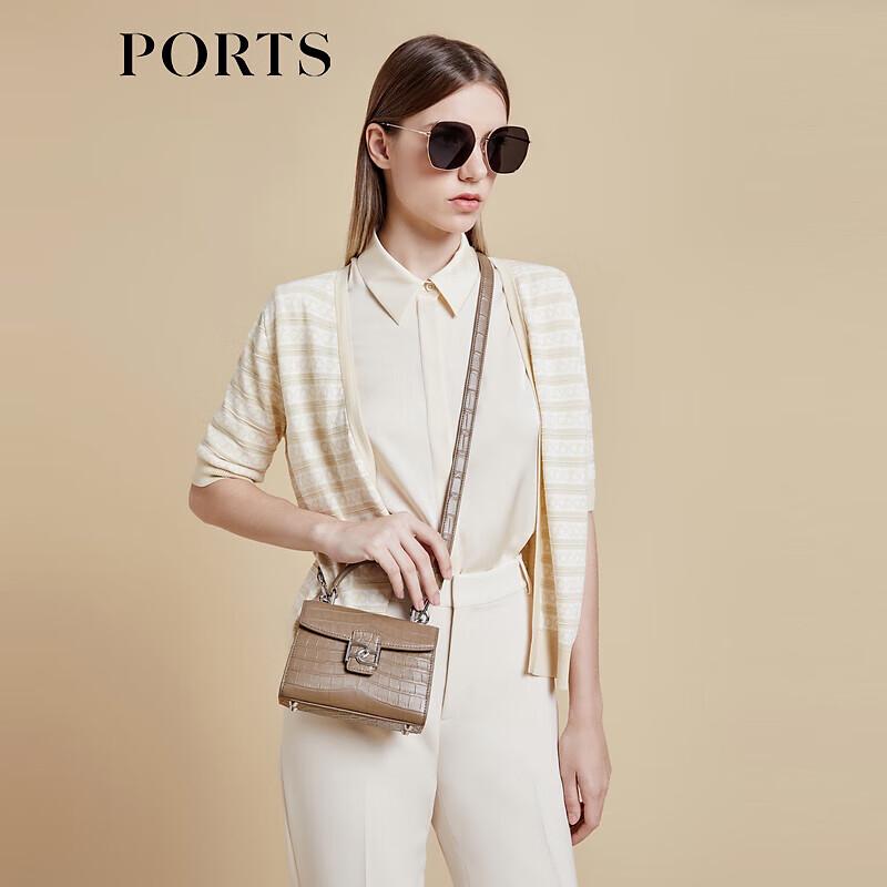 

PORTS Женский вязаный кардиган в полоску с жаккардовым логотипом L