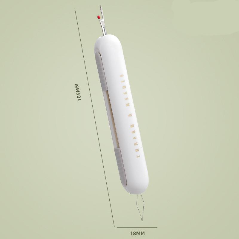 

2 в 1 модернизированный шовный нитевдеватель шовный быстрый стежок помощник с нитенаправителем, прочные рукодельные принадлежности для артритных рук серый белый