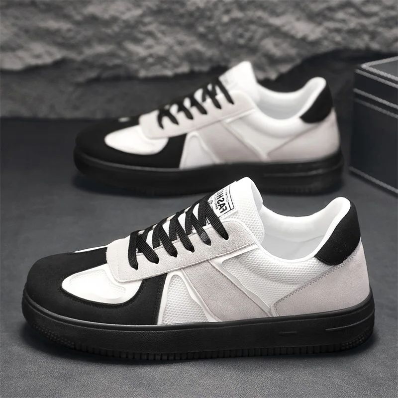 High-Quality Skateboard Sneakers Men Streetwear Vulcanize Shoes Summer Men Mesh Low-Top Sneakers Vintage Sports Casual Shoes Man