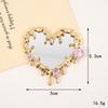 Sense of Advanced Butterfly Heart Shaped Girls Gem Make Up Mirror Liquid Metal Style Women Mini Portable Handheld Mirror
