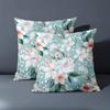 1 Pieces Floral Printed Light Blue Throw Pillow Covers Polyester pillowcase, sofa decorative cushion cov Headboard Pillow