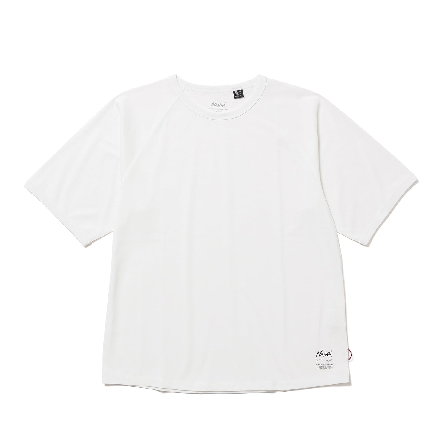 

NANGA DRY MIX Raglan Sleeve T-Shirt, Men s, Black and White, Casual, Short Sleeve, Moisture-Wicking, Quick-Drying, UV Protection, N2500-1M513A