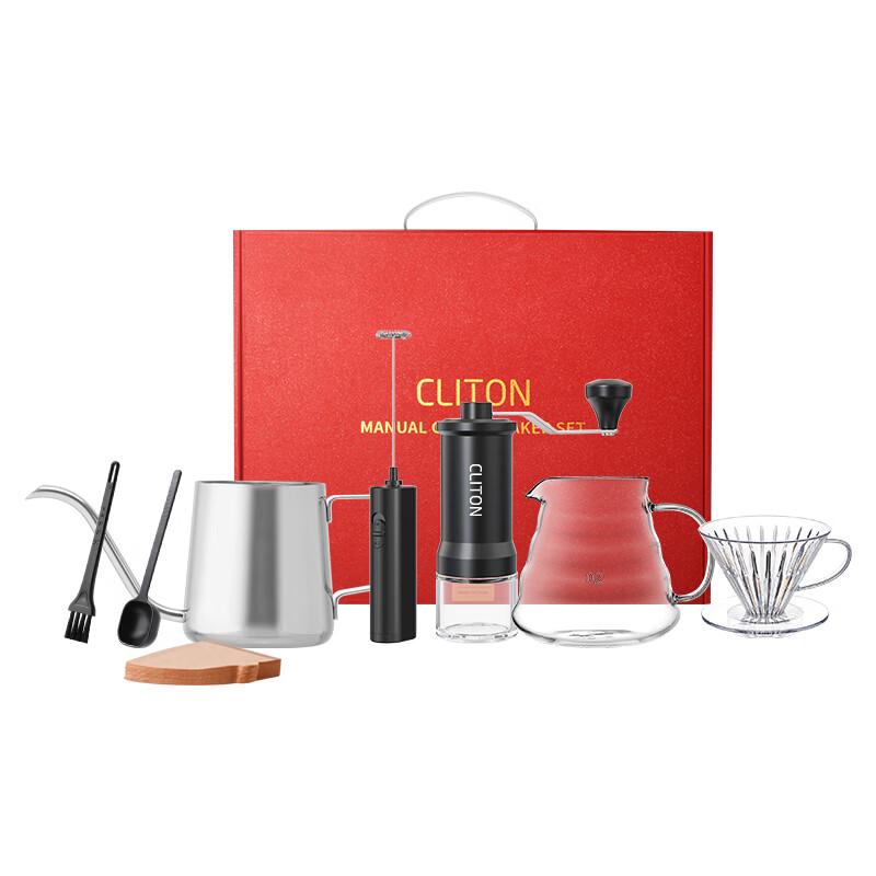 CLITON Ruční kávomlýnek Pour-Over Dárková sada