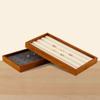 Stackable Flat Jewelry Tray Microfiber Valet Jewelry Display Props Jewelry Organizer  Nightstand