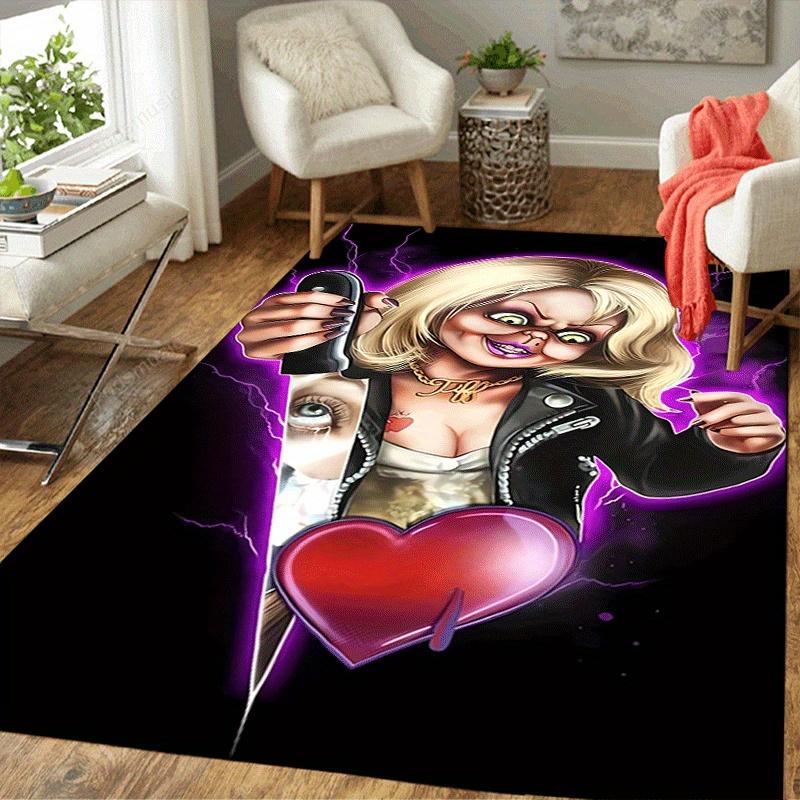 1pc Chucky Pattern Area Rug, Anti slip Non Shedding Stain Resistant Carpet