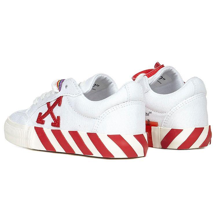 OFF-WHITE Vulc Low White Red (Kids) Kids Sneakers OGIA001F21FAB0010125