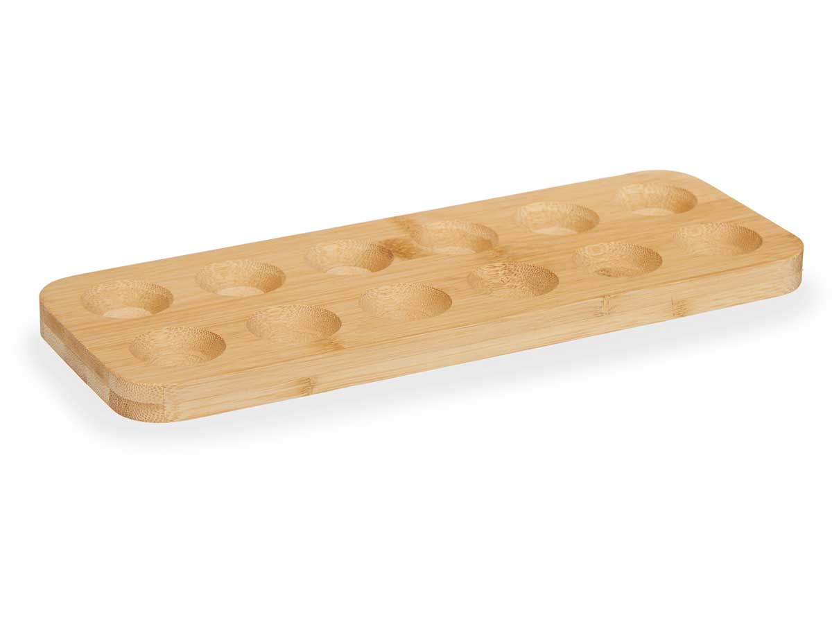 Merkloze Bamboe Eierhouder voor Koelkast - 30x11.5 cm