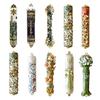 Hand Painted Door Mezuzah Ornament with Screw Zinc Alloy Je Mezuzah Case Cover Delicate Embellished Door Wall Hanukkah Decor