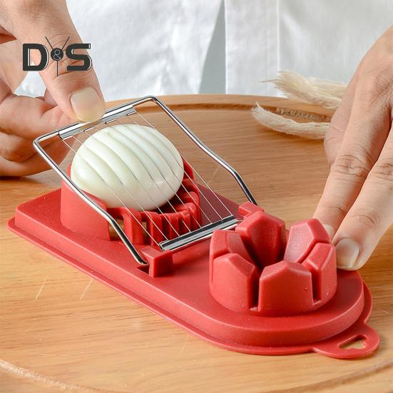 Kráječ na vejce 3 v 1 se závěsným otvorem Potravinářské potřeby BPA Free Odnímatelný řezací drát Kráječ na vařená vejce Kráječ do kuchyně