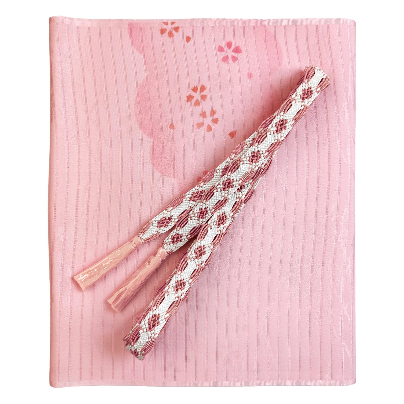 Kyo Tamayura Summer Silk Obiage and Obijime Set: Lace Obijime, Ro Obiage, and Obijime Set (2-piece set, color matching) (h4x8 Pink)