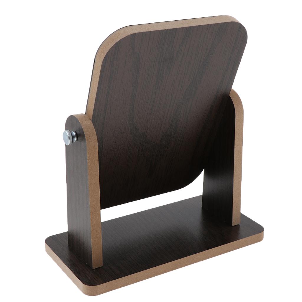 Bathroom Shaving Mirror Free Standing Wooden Folding Makeup No.8 S