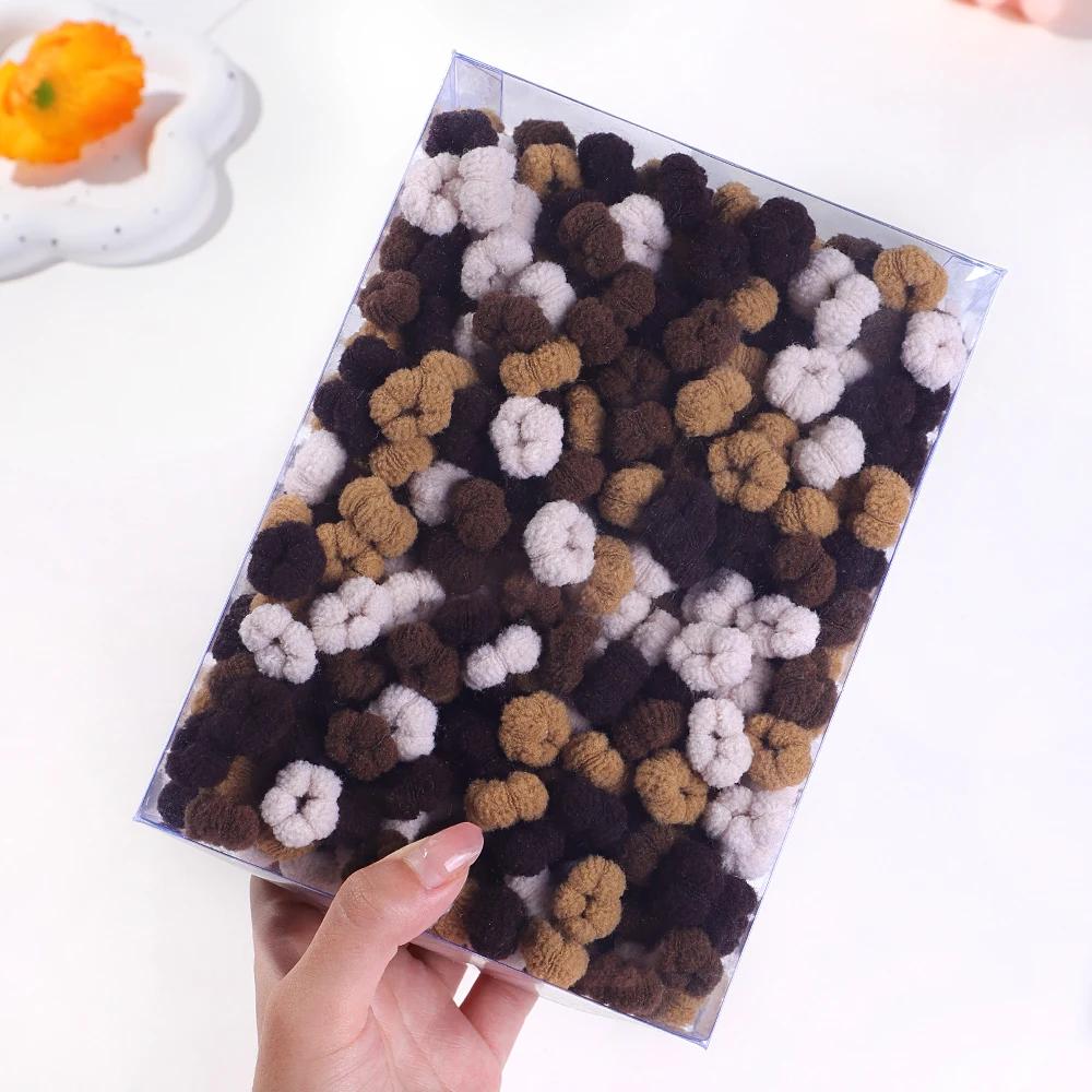 

50/100 шт. Детские разноцветные резинки для волос, эластичные резинки для волос, волнистые скранчи для волос, аксессуары для волос для маленьких девочек, милая веревка для волос 50pcs