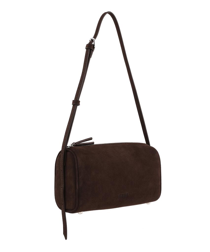 Monsac Ares Shoulder & Crossbody Bag Medium Suede Dark Brown Ap11-2661-Ds