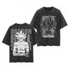 Anime Dragon Ball Cosplay Washed TShirt Cotton Short Sleeve Loose Large Casual Sports Fitness TShirt Mens Harajuku Clothing