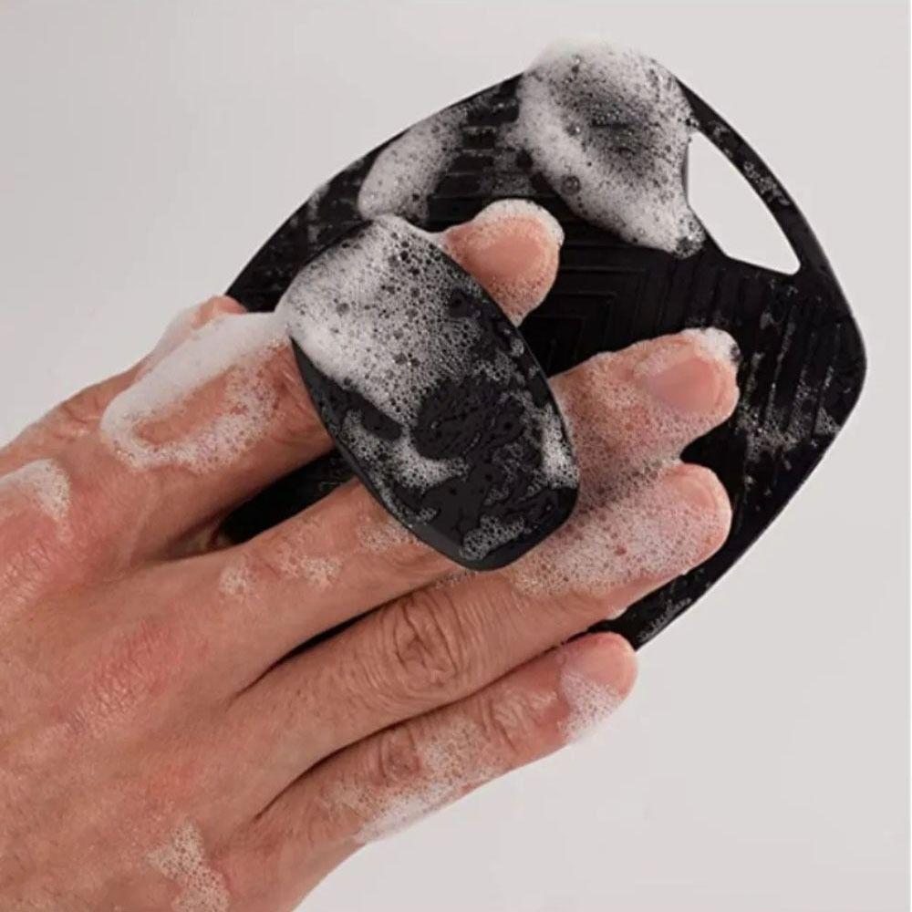 1Pcs Black Grey Silicone Exfoliating Brush Soft Body Cleansing Scrubber Massage Bath Brush  Shower