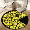 Pac Man Ghosts,s Chair Mat Round Rug Office Carpet, Machine Washable, Non Slip, Suitable for Living Rooms, Bedrooms