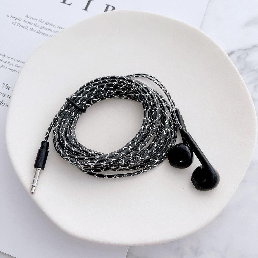 1Pcs 2m/3m Cable Length Wired Headset Black White Anchor Bass Earplugs Monitoring Recording 3.5mm Computer Game Live Headphone