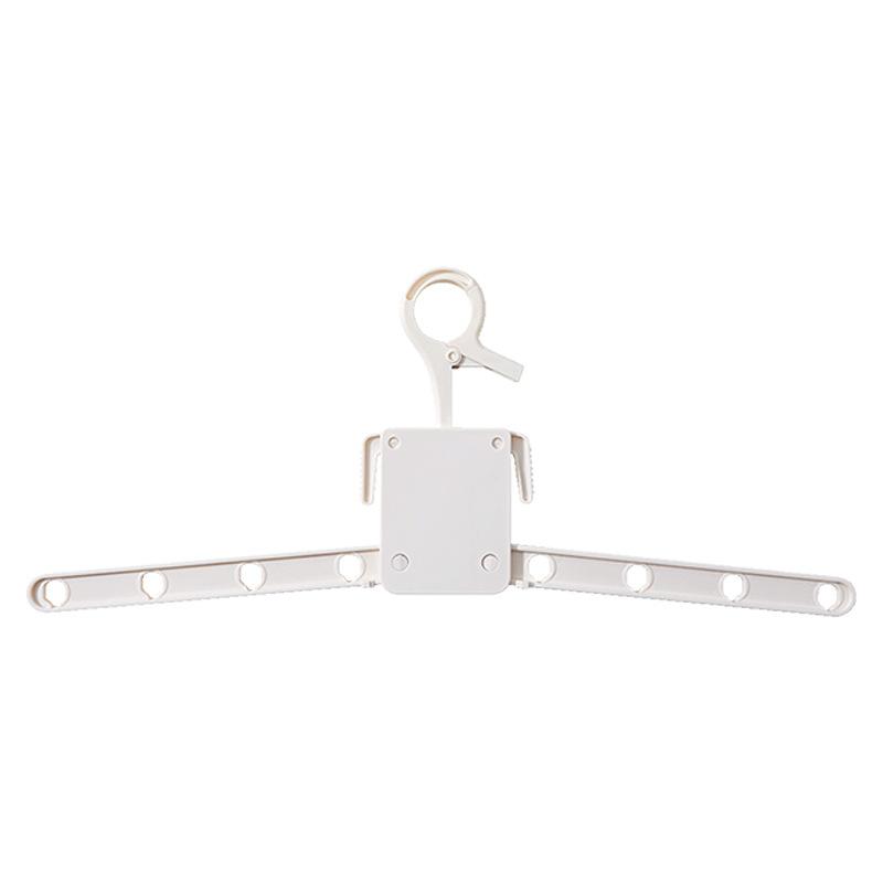 1PC Multifunctional folding clothes hanger, outdoor travel clothes rack, portable clothes hanger, eight-hole clothes and pants hanger, drying rack