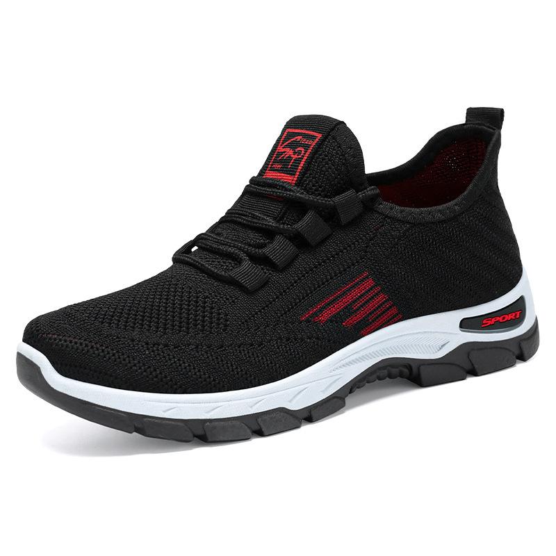 Shoes Women's Sports Shoes 2025 Versatile Women's Single Shoes Soft Soles Comfortable and Not Tired Feet Running Shoes Breathable Fly-woven Shoes