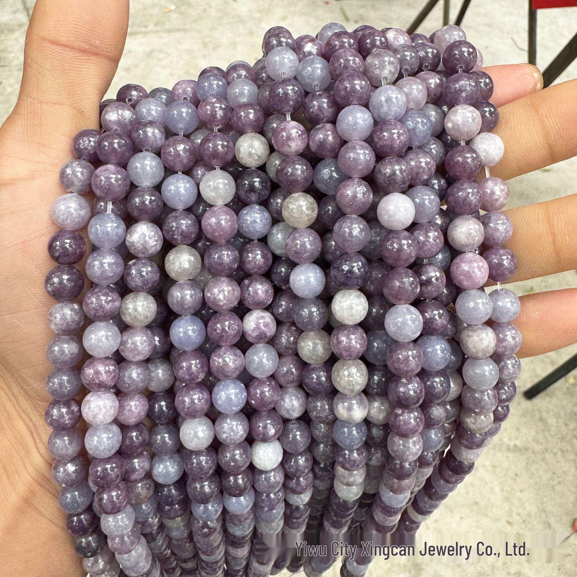 Natural Purple Star Stone Round Beads for DIY Lilac Bracelets and Jewelry Making 4mm (Approx. 88 beads)