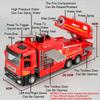 1:32 Spray Truck Model Toy Car Fire Trucks Pull Back Sound Light Doors Opened Metal Diecast Engineering Vehicle Collection Toys