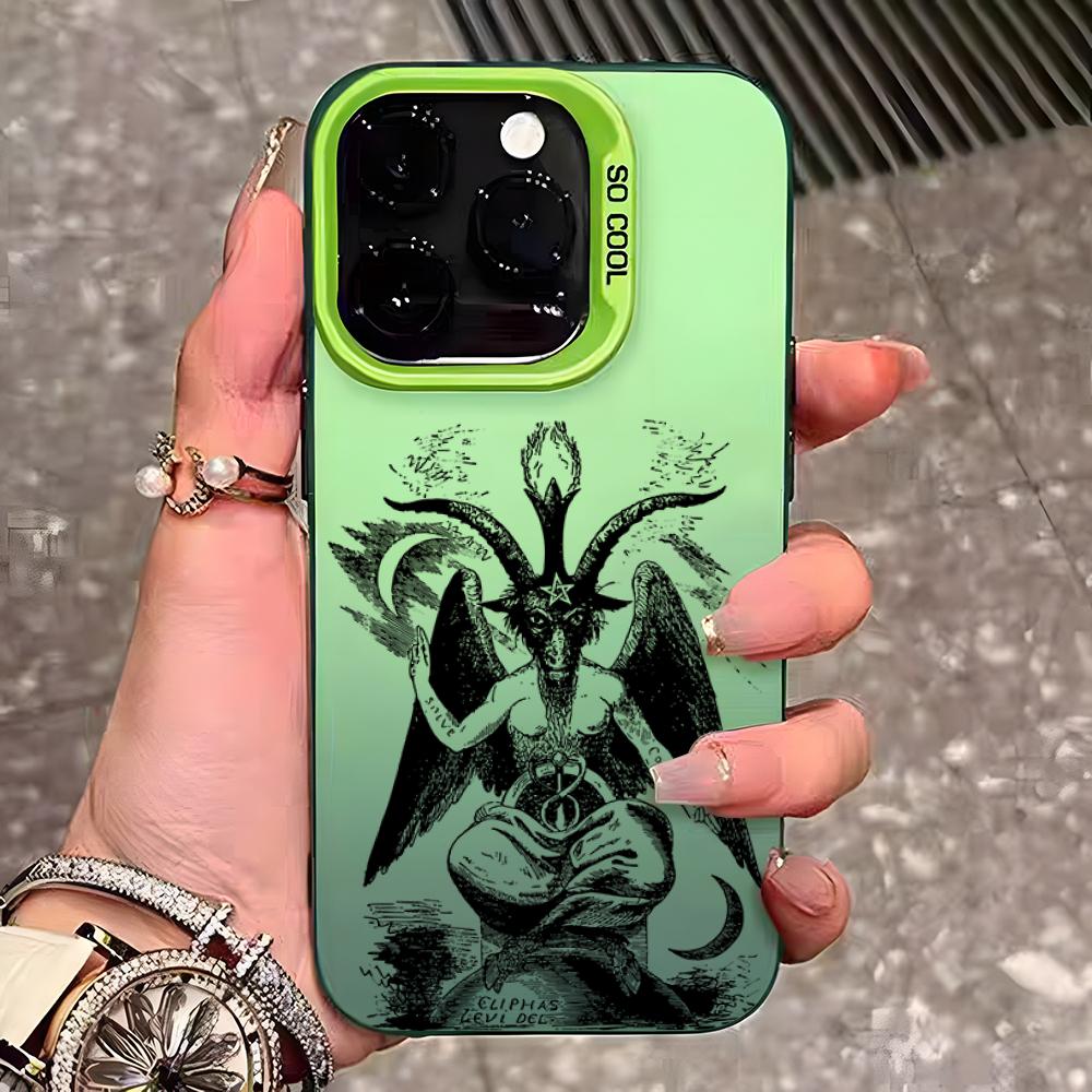 Luxury Angel Death Demon Phone Case For IPhone 17 Pro Max 16 Pro Max 15 14 13 11 12 Mini Xs X Xr 7 8 Plus Se Color Silver Cover