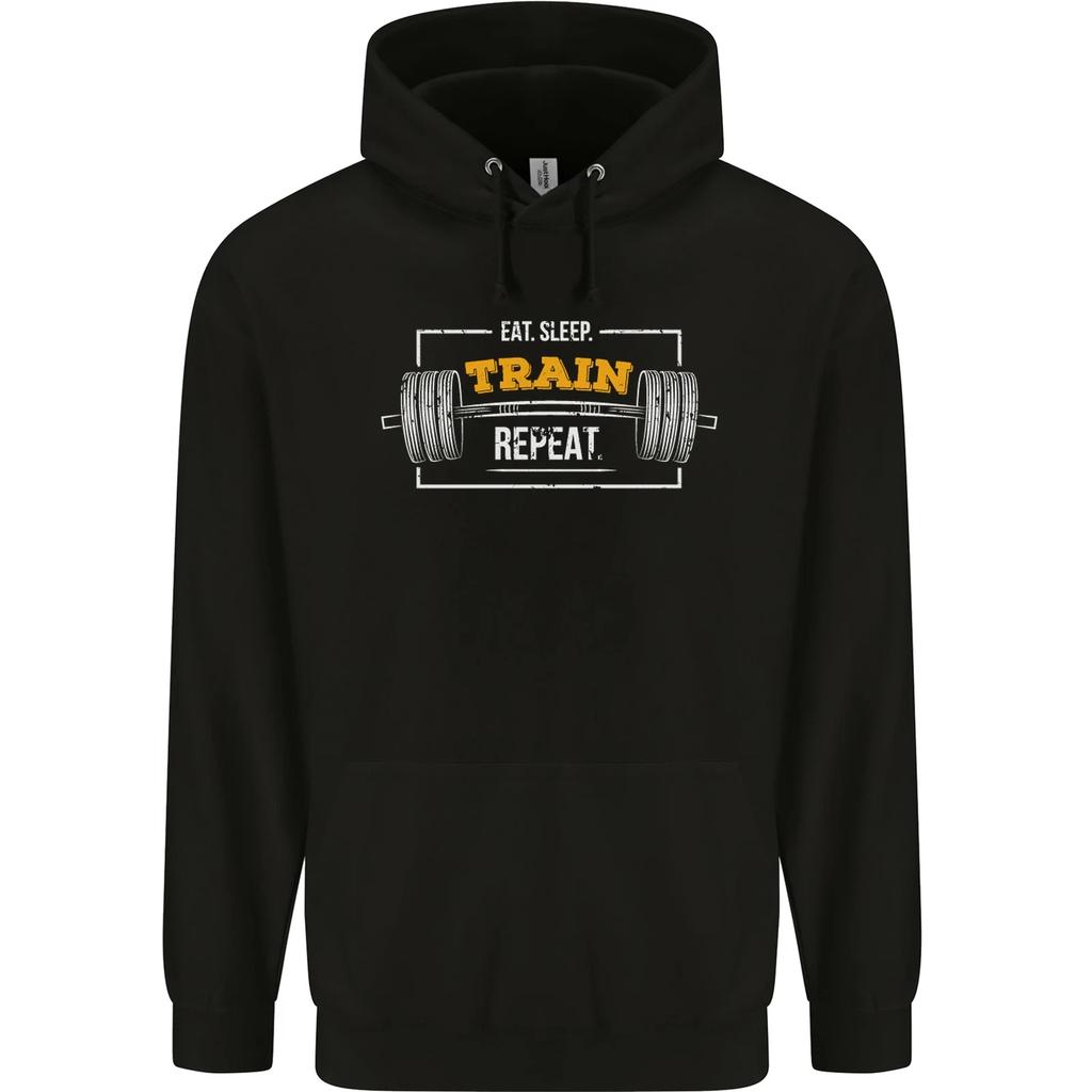 Eat Sleep Train Repeat Gym Training Top Hoodie