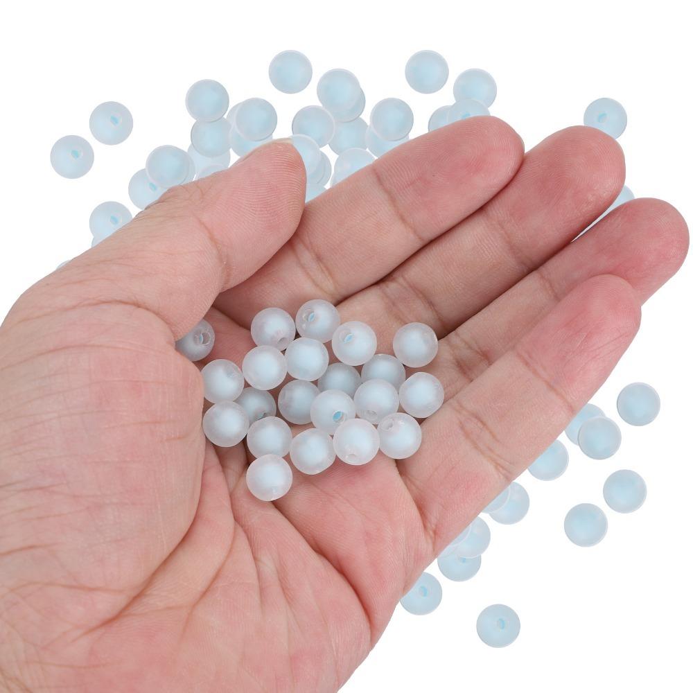 500g 8mm Resin Beads Blue Round Loose Beads DIY Jewelry Making Supplies Hand-Made Jewelry синий