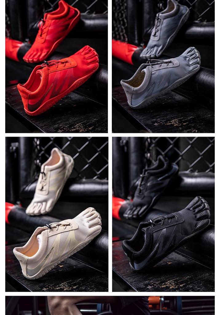 Laura's Star Five-Finger Men's Barefoot Shoes for Fitness, Yoga, Pilates, and Deadlift - Non-Slip Indoor/Outdoor Training Footwear.