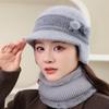 Autumn and Winter Velvet Thick Warm Hat Female Duck Tongue Ear Protection Faux Rabbit Fur Hat