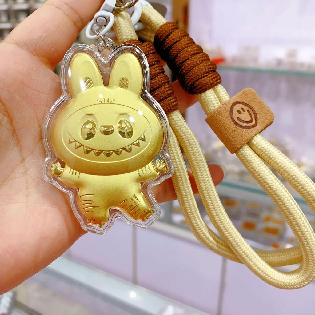 Doraemon Gold Pendant Keychain with 999 Pure Gold Charm