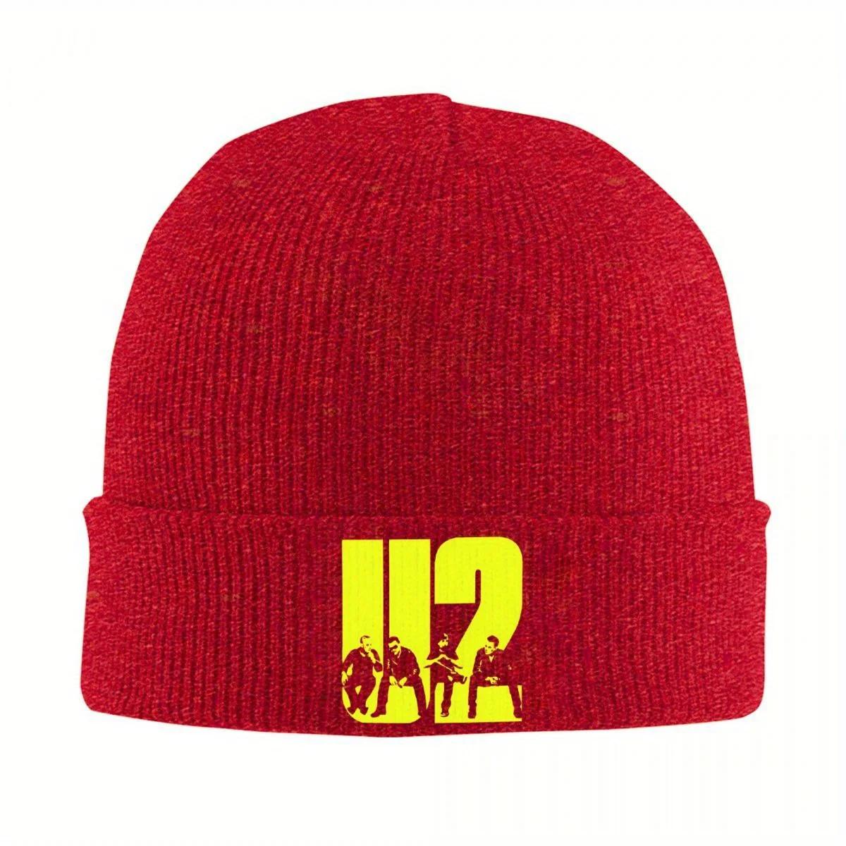 New U Band Rock Knitted Hat Womens Unisexs Beanies Winter Hats Warm Caps