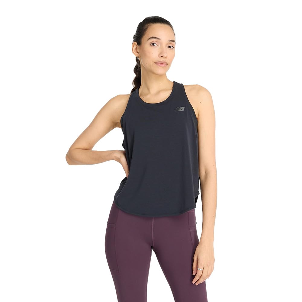 

WT43101 Drapey Jersey Tank Dry Quick Dry BK L [New Balance] (WT43101) Women s (Black)