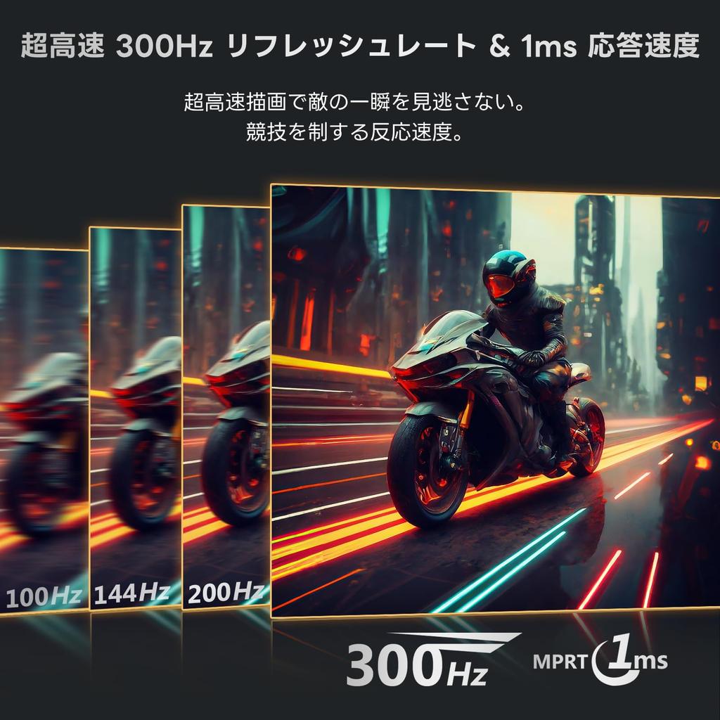 Z Gaming 300Hz IPS FHD 1ms AMD VESA Domestic Warranty Black Z-Edge (Zero Edge) Monitor, 24.5-inch, (1920x1080), HDR10, FreeSync, Anti-Glare,