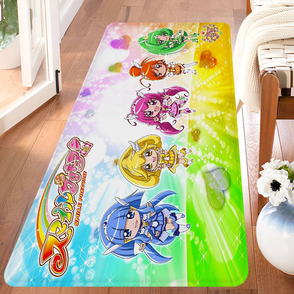 Smile Precure Anime Floor Mat Cheaper Anti-slip Modern Living Room Balcony Printed Bedside Mats