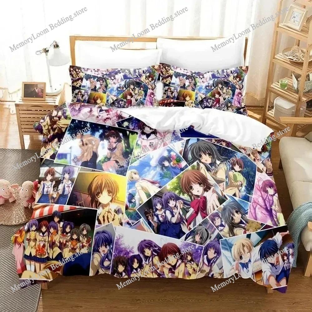 Game Cool CLANNAD Bedding Set Boys Girls Twin/Queen/King Size Duvet Cover Pillowcase Bed Kids Adult Cozy Soft Home Textile