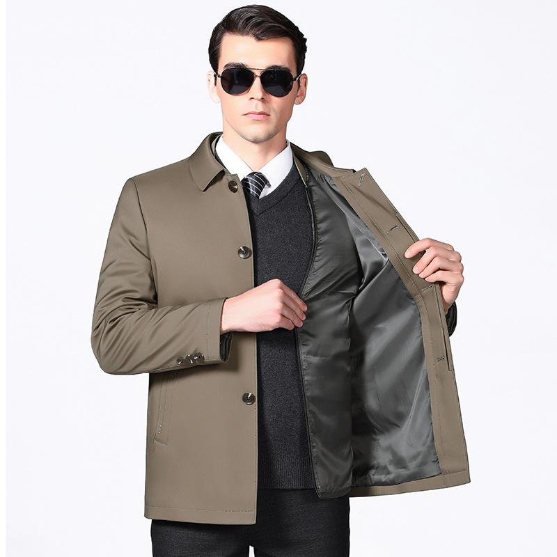 Autumn Men's Middle-aged Lapel Silk Cotton Clothes, Middle-aged and Elderly Winter Thickened Jackets, Daddy Cotton Clothes
