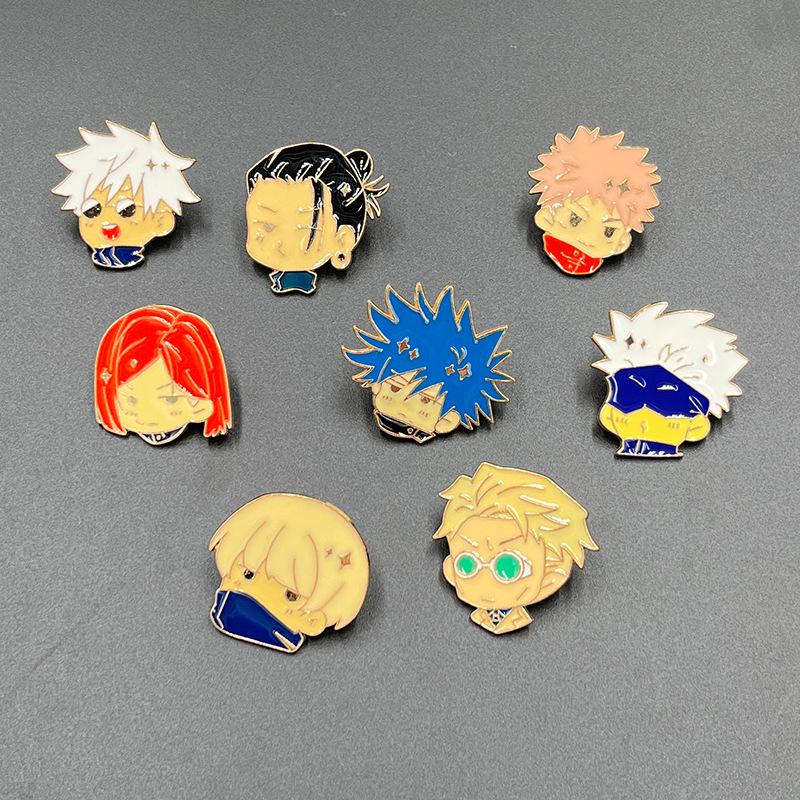 Jujutsu Kaisen Gojo Satoru Brooch - Cute Metal Badge for Backpack Accessory