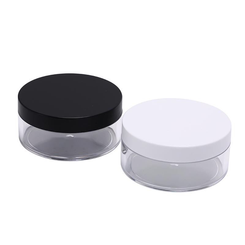 1 Pcs 50G Plastic Empty Loose Powder Pot With Sieve Cosmetic Makeup Jar Container