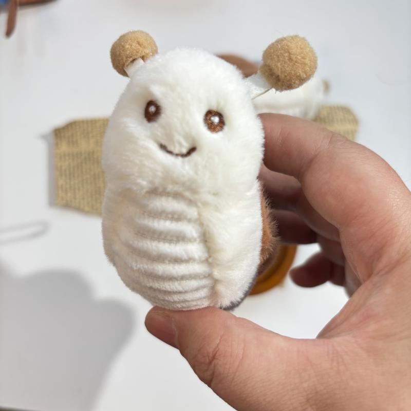 Snails Plush Toy Keychain Cartoon Animal Soft Stuffed Doll Pendant Car Key Ring Backpack Bag Decor Kid Gift